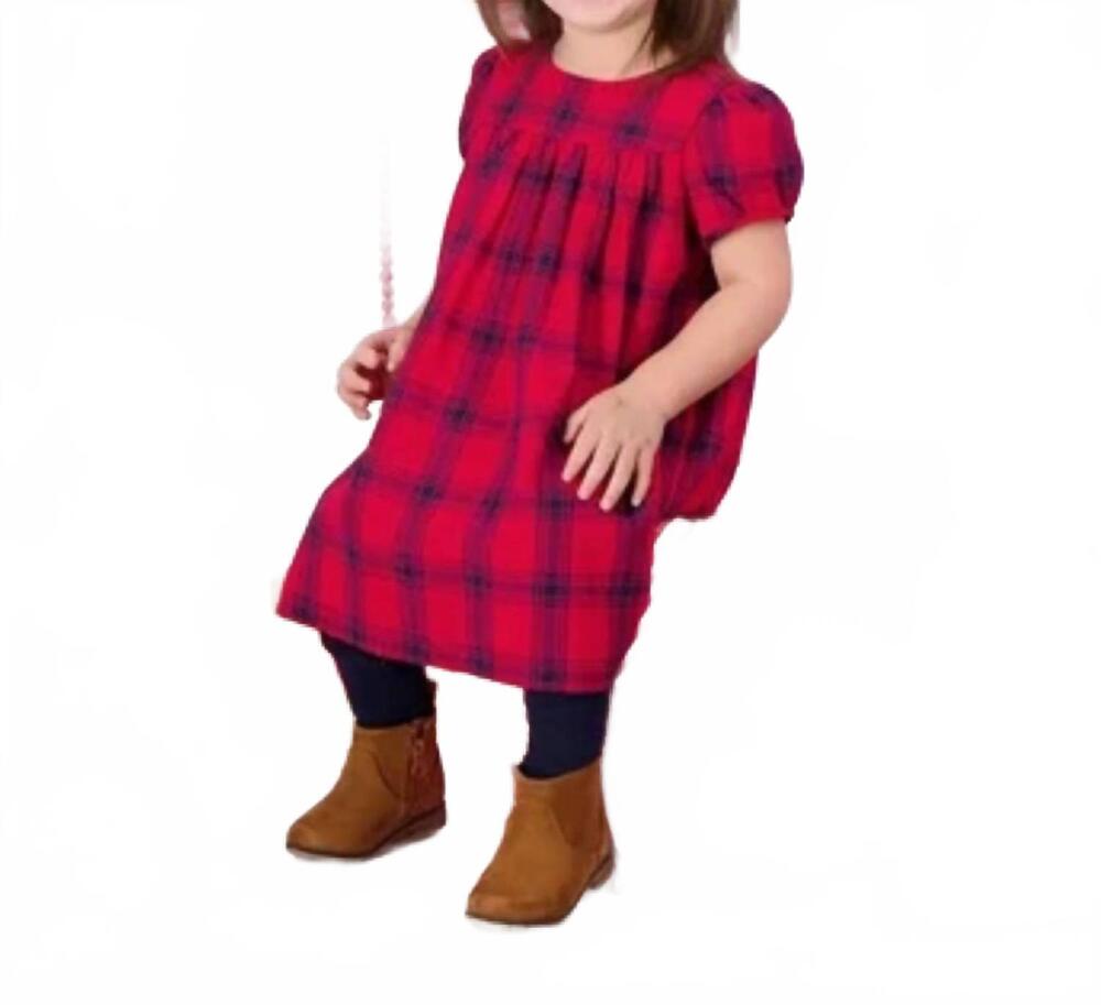 NEW BUSY BEES girls plaid matilda party dress in red/navy